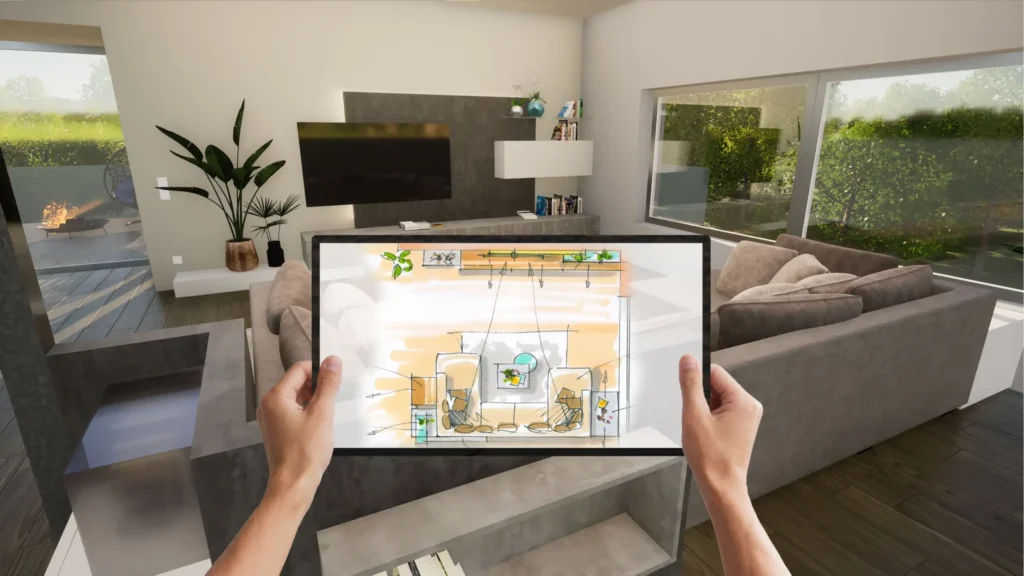 Interaktives Wohnzimmerdesign mit Familienkomfort